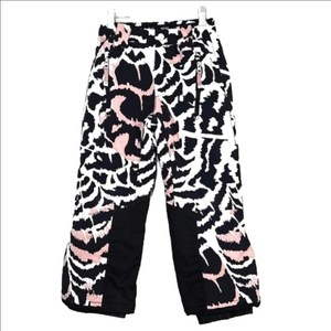 Molo Kids Pink/Black/Cream Animal Print Ski Pants, Size 122 EU (6-7 US) ~ VGUC